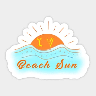 Beachdesign Sticker
